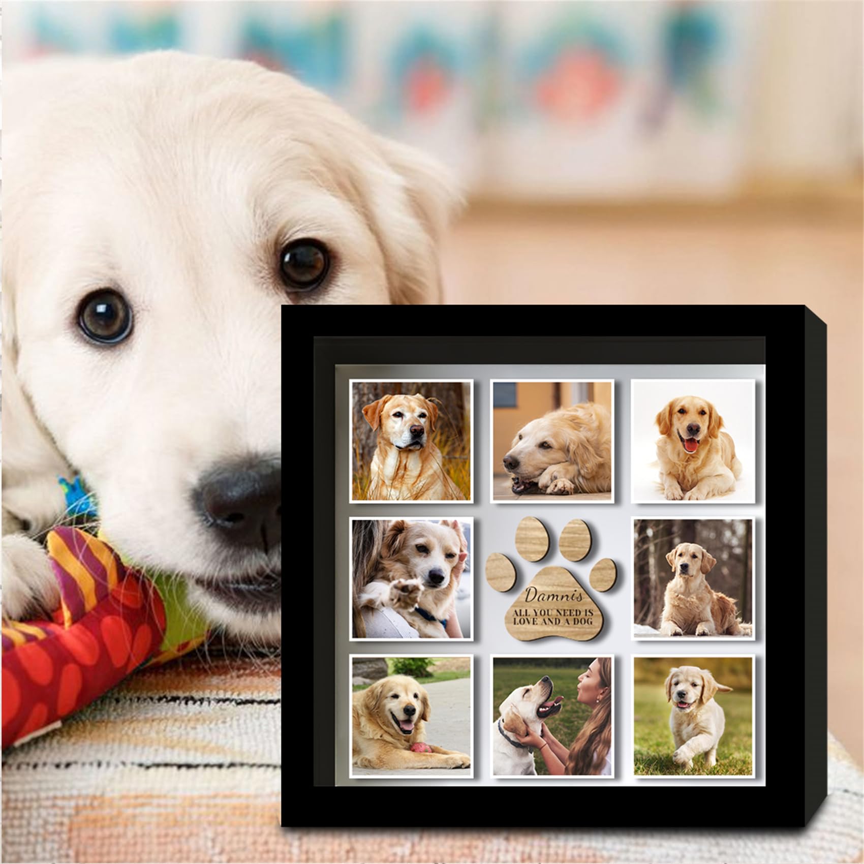 Amazon.com - Wasetell Custom Dog Memorial Shadow Box Personalized